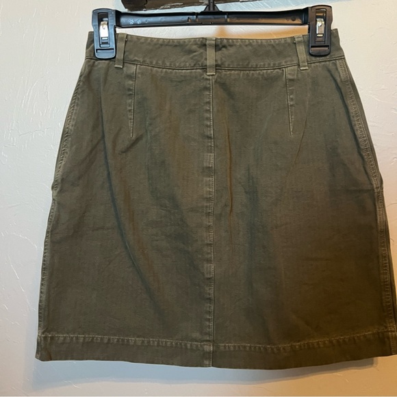 ANINE BING Aliza Mini Skirt in Army Green Sz XS Logo Buttons Like New Luxury - Picture 8 of 15